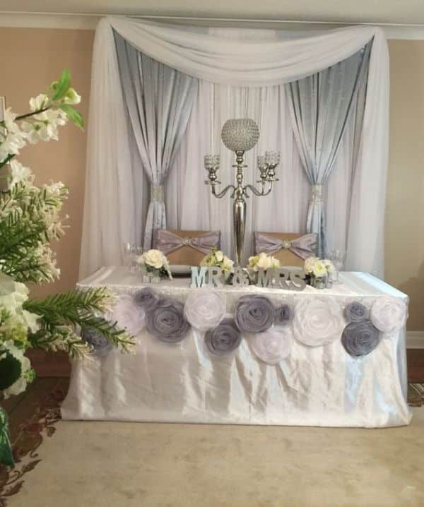 decoración para bodas de plata mesas elegantes