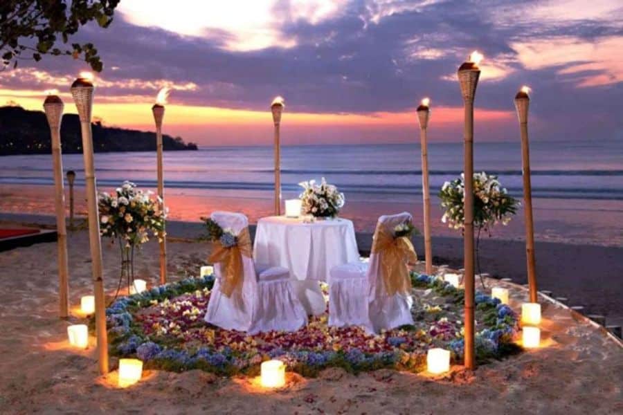 decoración bodas de playa mesa principal