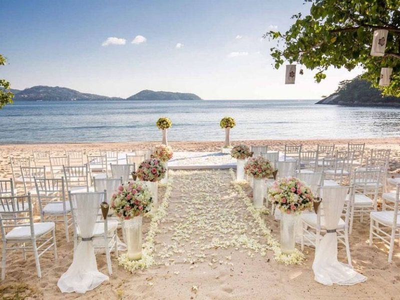 decoración de boda en la playa sencilla