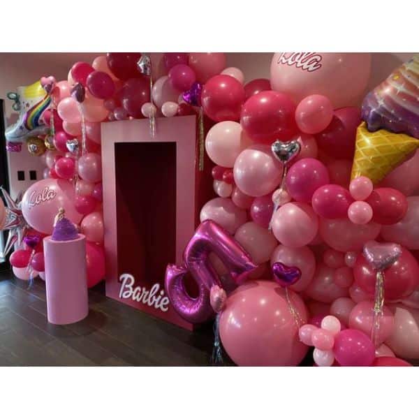 fiesta de barbie para adultos con globos